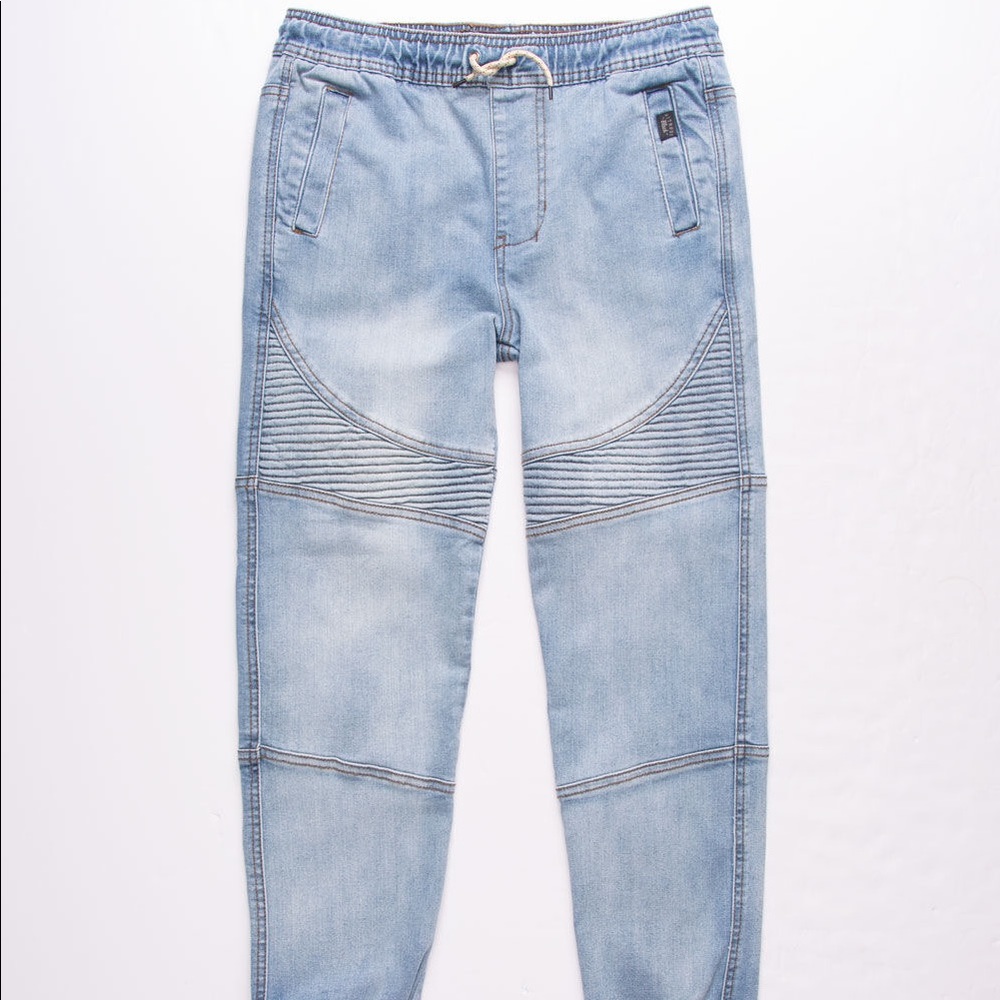 NITROUS BLACK Moto Drift Boys Denim Joggers